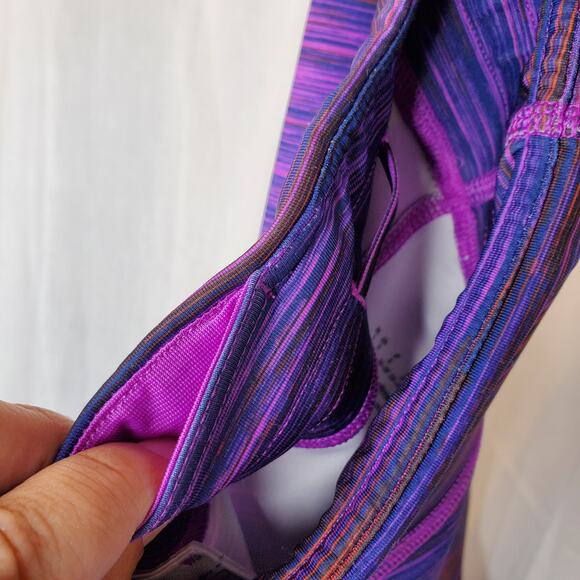 Adidas Climalite Capri Leggings - Purple/Blue, Small - Picture 6 of 7